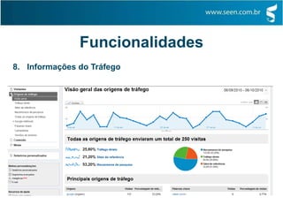 Funcionalidades
8. Informações do Tráfego
 