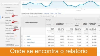 Onde se encontra o relatório
 