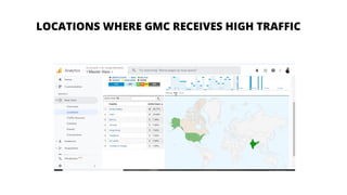 LOCATIONS WHERE GMC RECEIVES HIGH TRAFFIC
 