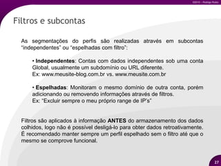 Informações de visitantes;