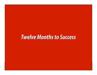 Twelve Months to Success



  WebAnalyticsDemysti    ed
WebAnalyticsDemysti ed         www.webanalyticsdemysti ed.com
                              www.webanalyticsdemysti ed.com
 