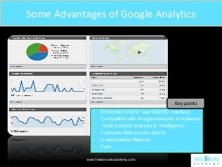 Some Advantages of Google Analytics
Some Advantages of Google Analytics

Key points
•
•
•
•
•
•

Extremely simple ‘user-fr...