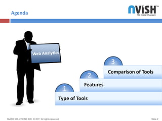 AgendaWeb Analytics 3Comparison of Tools2Features1Type of Tools