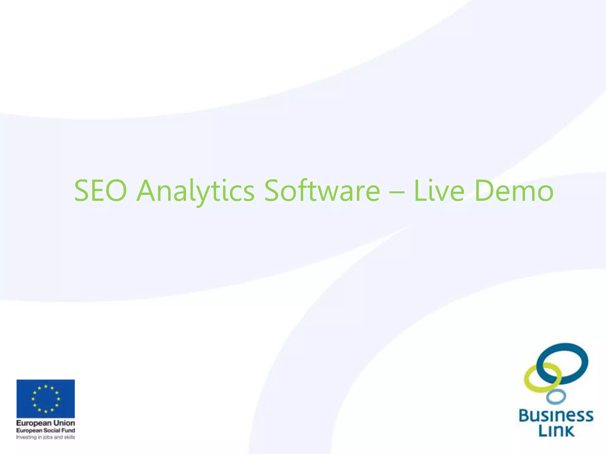 SEO Analytics Software – Live Demo
 