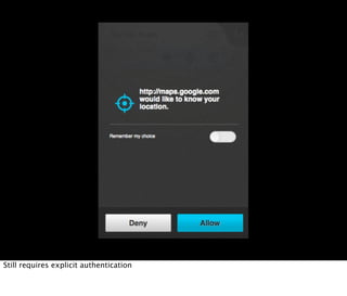 Still requires explicit authentication
 