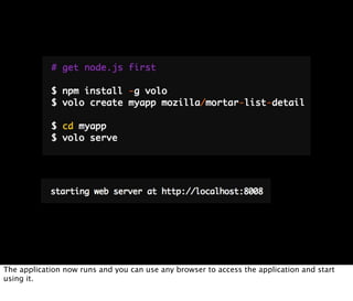 The application now runs and you can use any browser to access the application and start
using it.
 