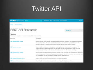 Twitter API
 