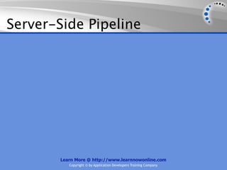 Server-Side Pipeline




        Learn More @ http://www.learnnowonline.com
           Copyright © by Application Developers Training Company
 