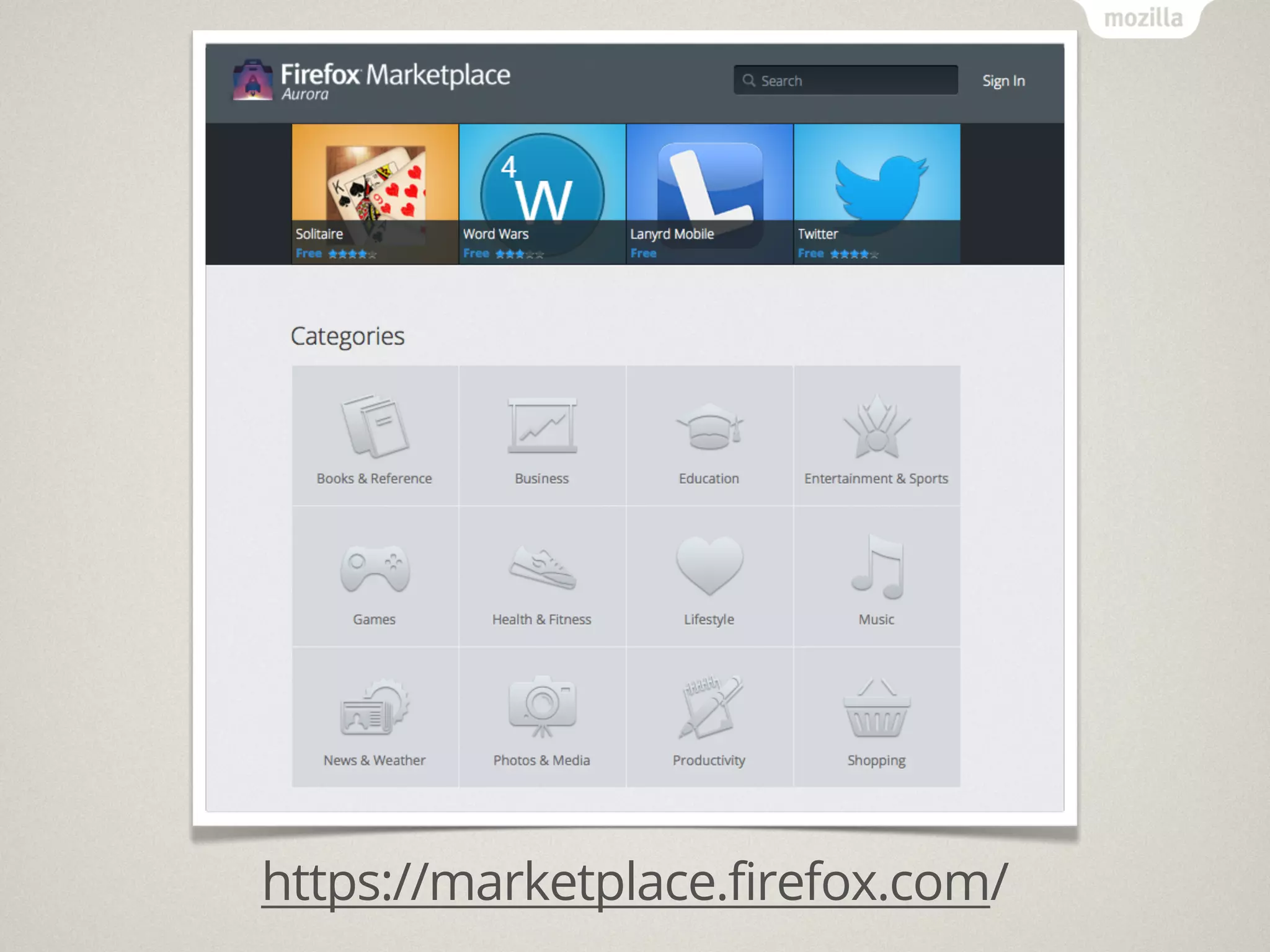 https://marketplace.firefox.com/
 