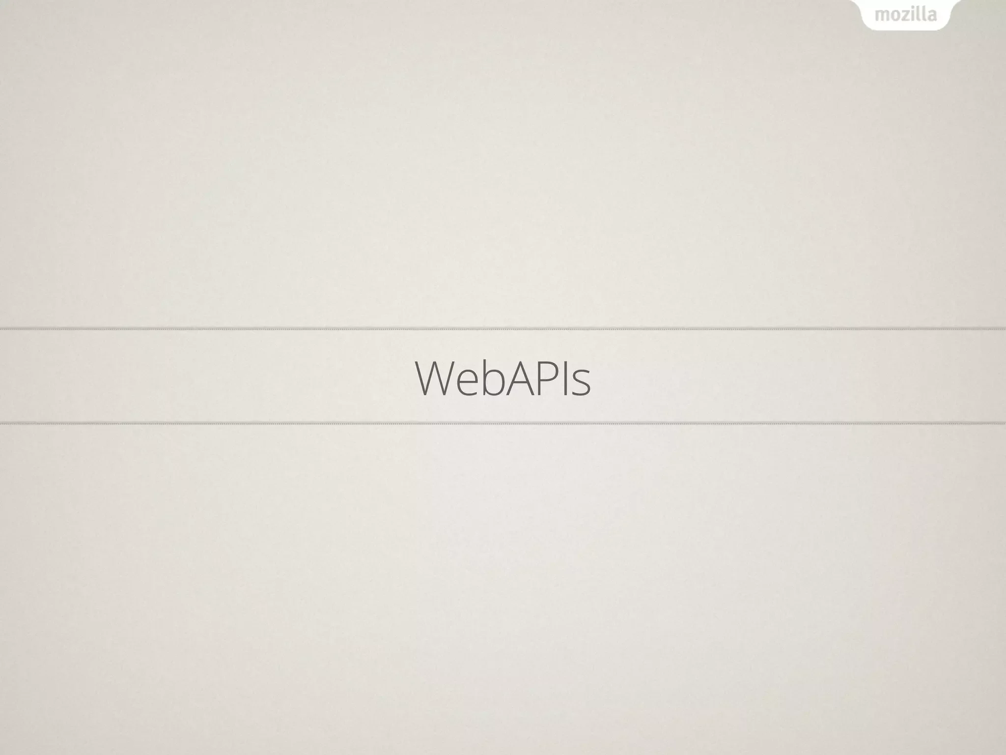 WebAPIs
 