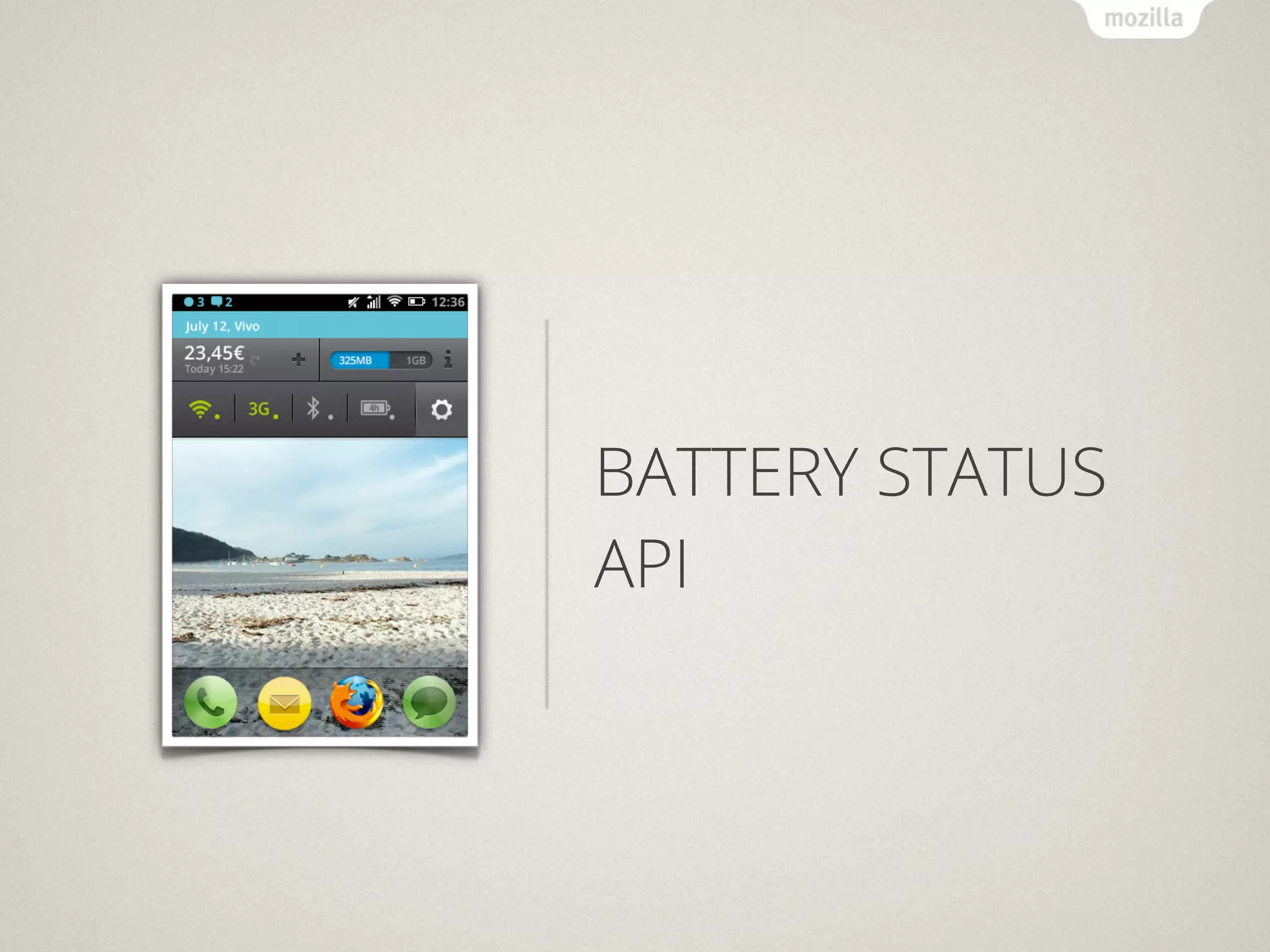 BATTERY STATUS
API
 