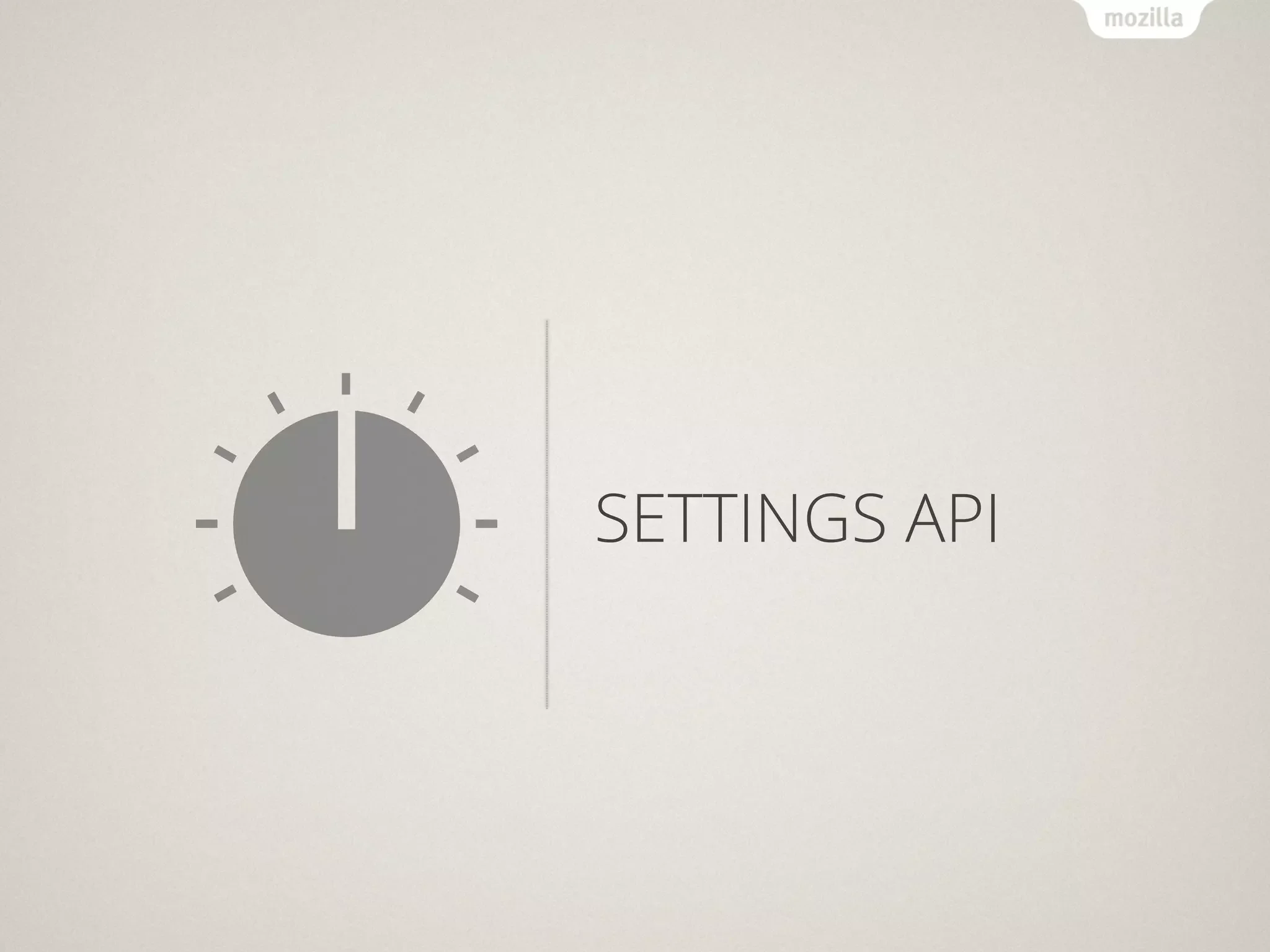 SETTINGS API
 