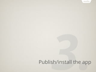 3.
Publish/install the app
 
