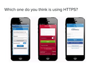 Which one do you think is using HTTPS?
 