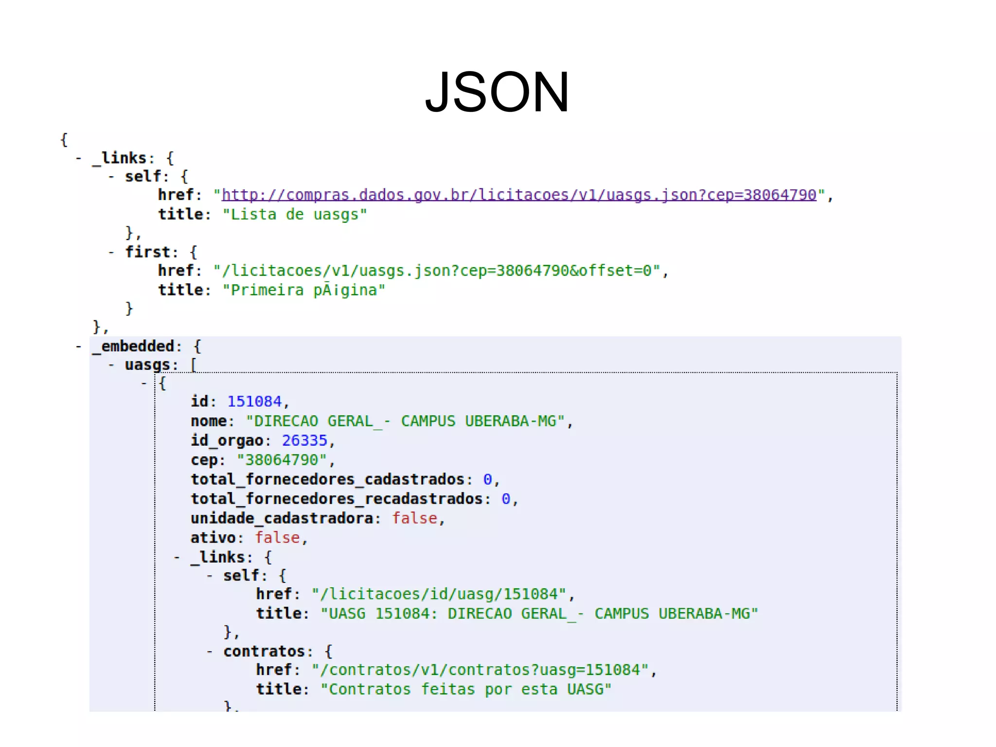 JSON 
 
