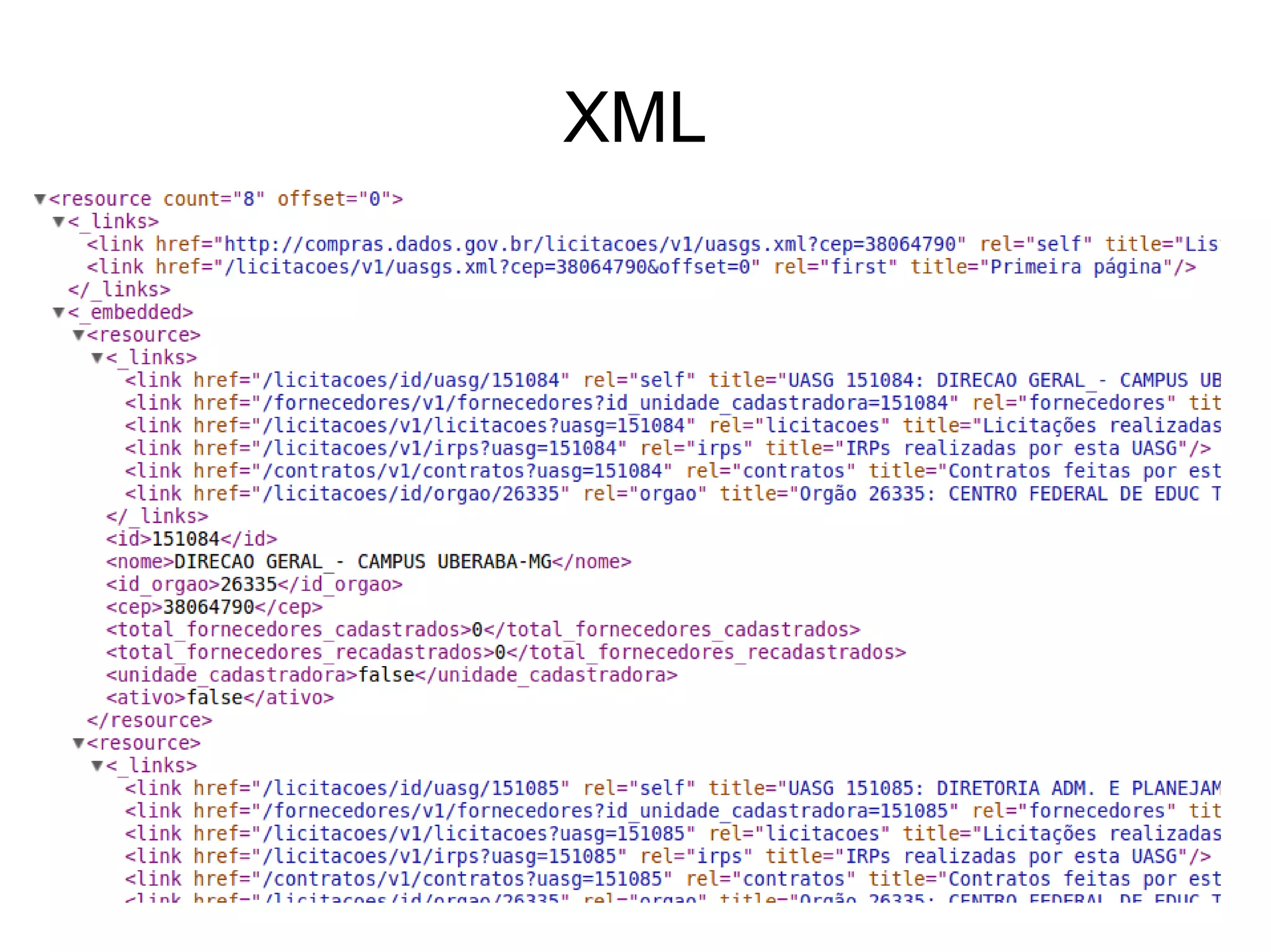XML 
 