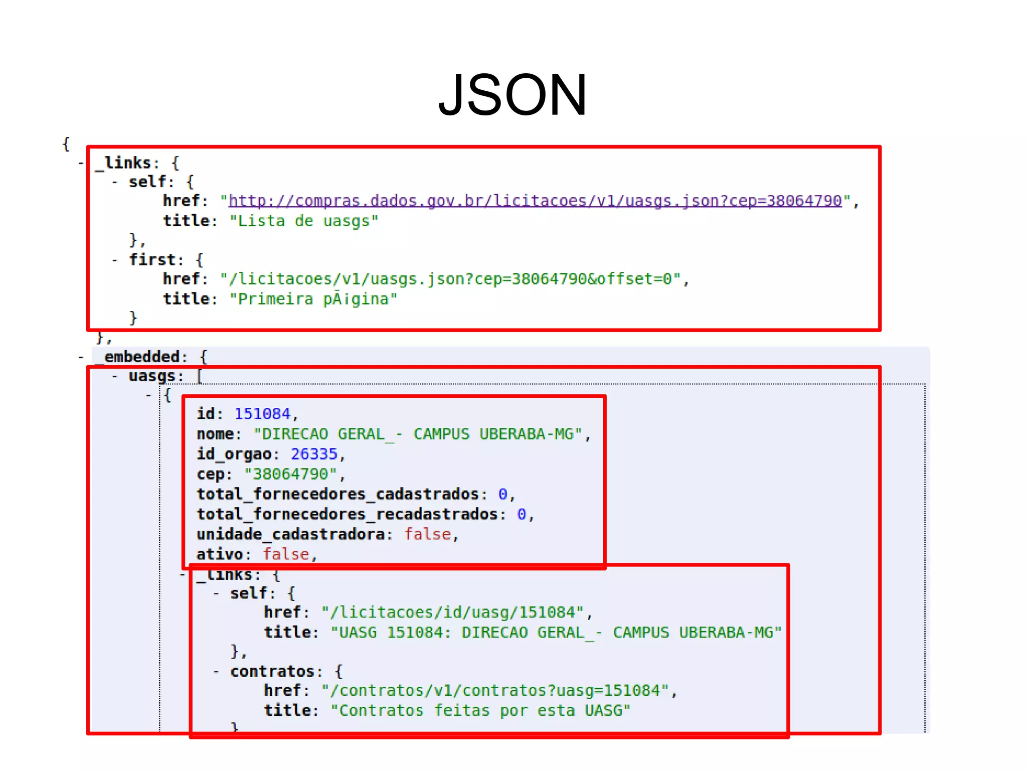 JSON 
 