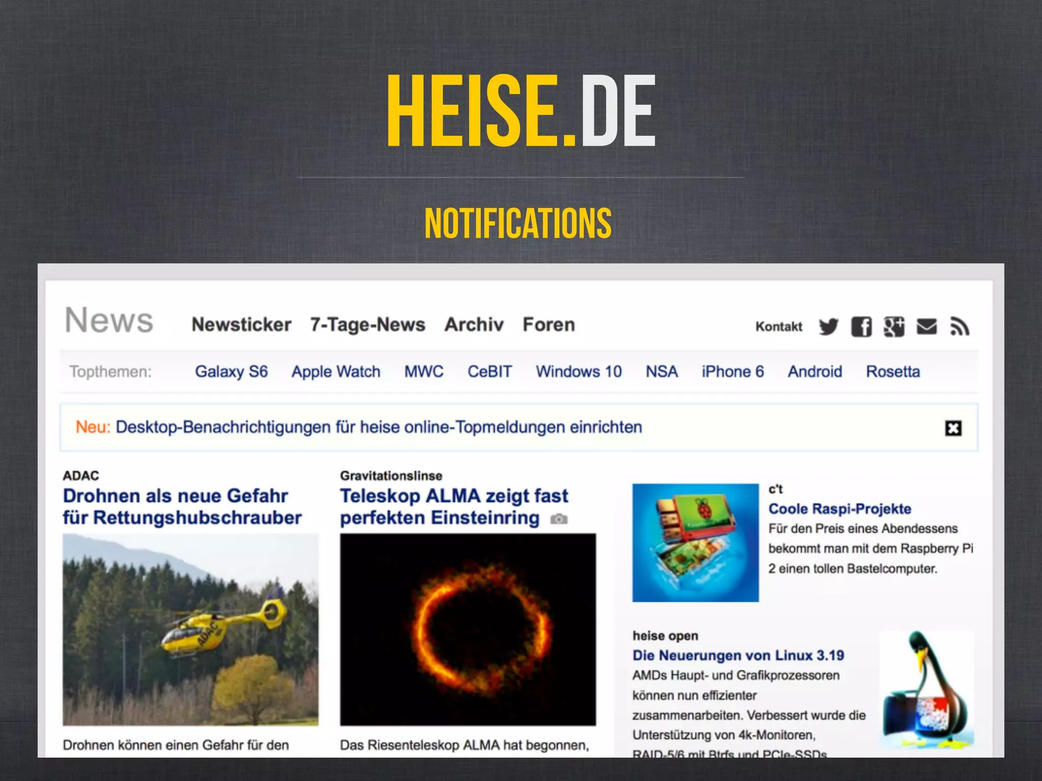 Web APIs - JAX 2015 - @casarock
HEISE.DE
Notifications
 