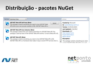 Distribuição - pacotes NuGet
 