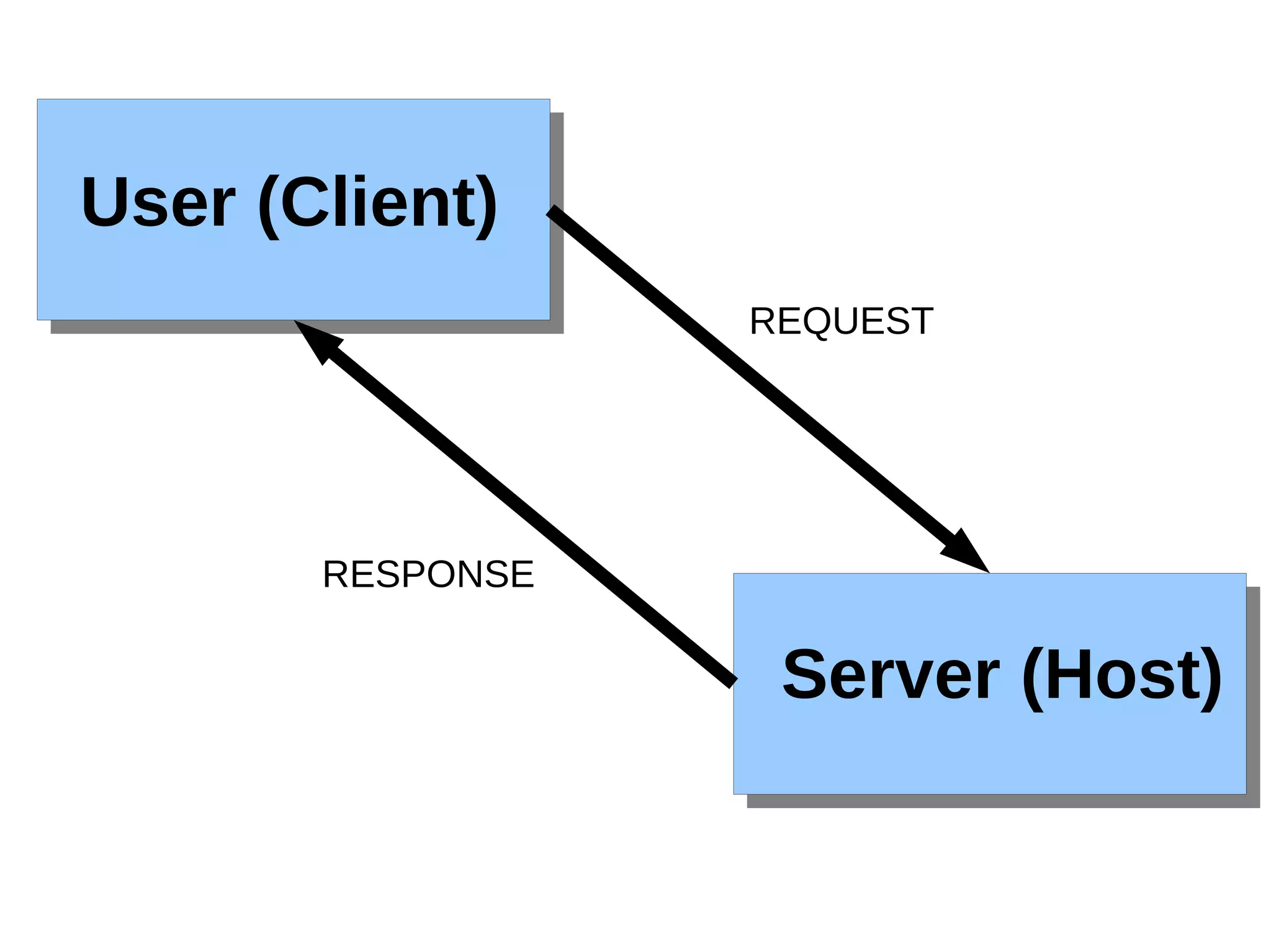REQUEST RESPONSE Server (Host) User (Client) 
