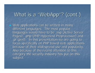 Web App Audit Ppt