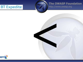 The OWASP Foundation
http://www.owasp.org
 