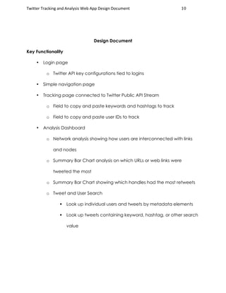 Tweet Tracking App Design Document | PDF
