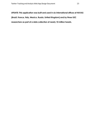 Tweet Tracking App Design Document | PDF