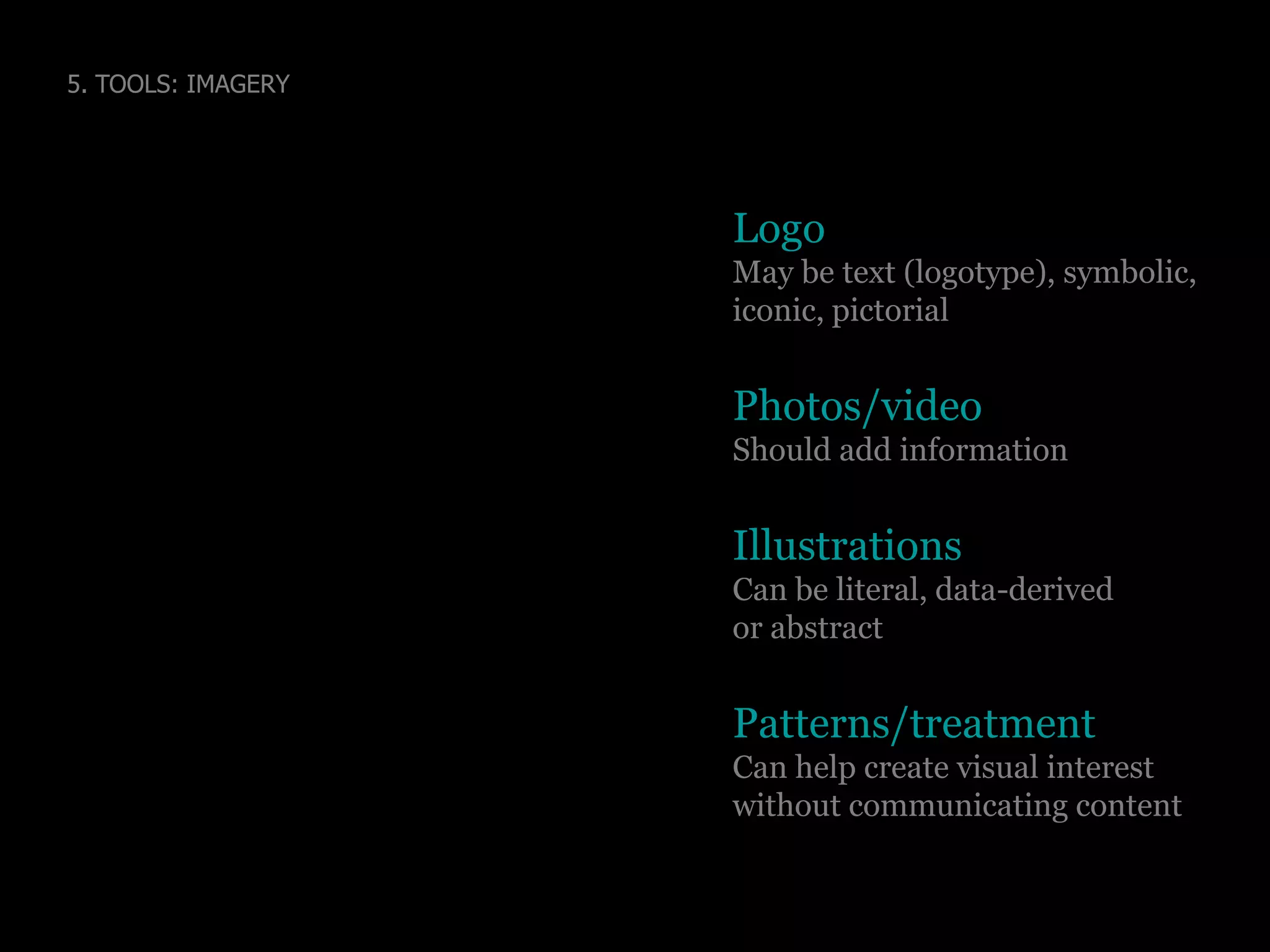 4. TOOLS: COLORStrategic use of accent color