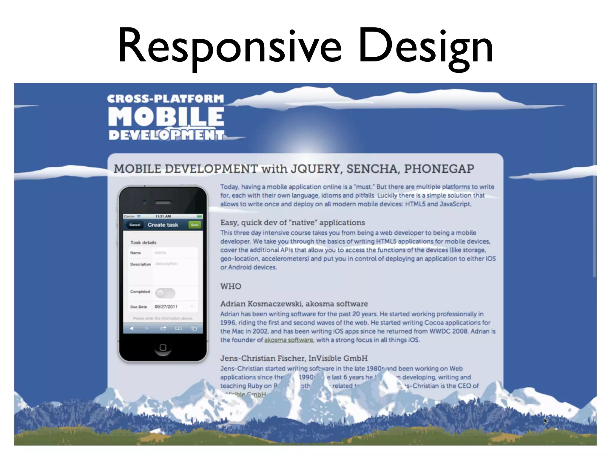 Responsive Design
 