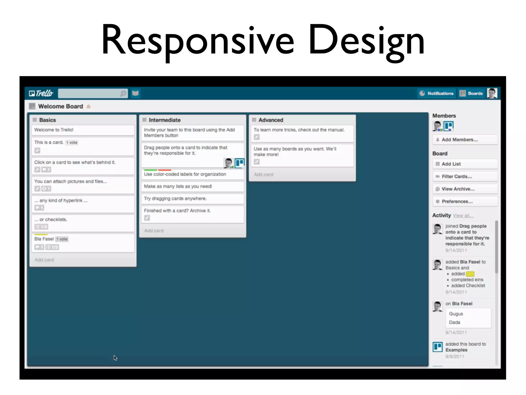 Responsive Design
 