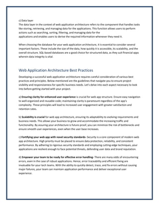 A Comprehensive Guide to Web Application Architecture | PDF