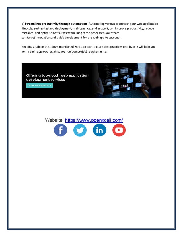 A Comprehensive Guide to Web Application Architecture | PDF