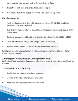 Custom Web App Development Services | The Dataflux | PDF