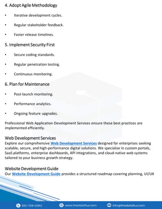 Custom Web App Development Services | The Dataflux | PDF