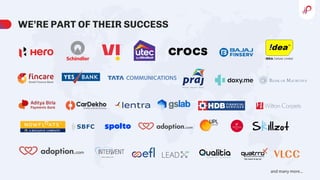 WE’RE PART OF THEIR SUCCESS
and many more...
 