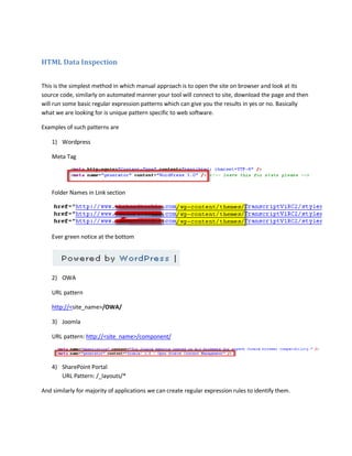 Web Application Finger Printing - Methods/Techniques and Prevention | PDF