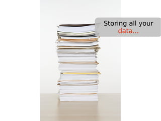 Storing all your
     data...
 
