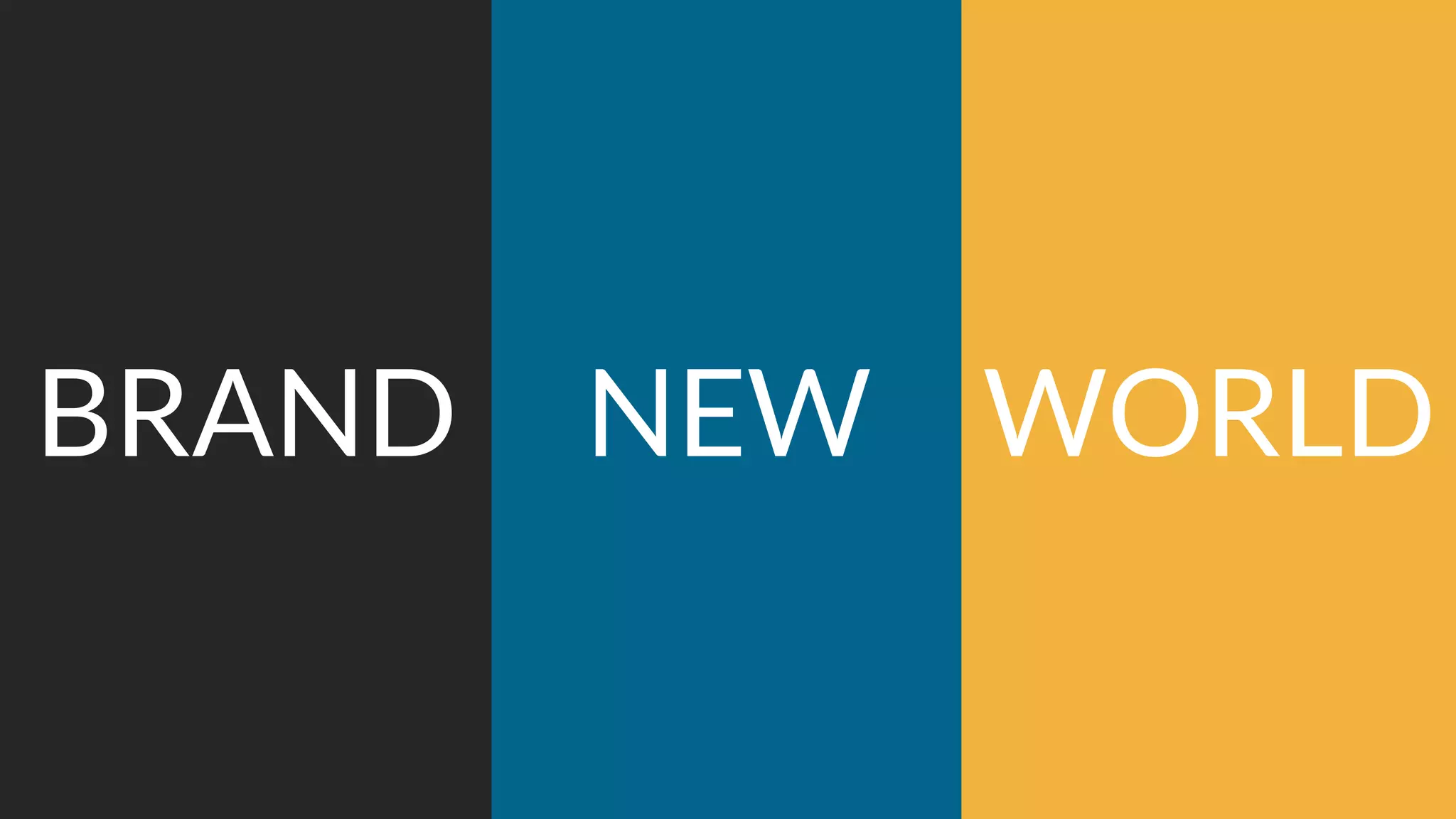 BRAND NEW WORLD
 
