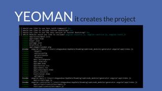 YEOMANit creates the project
 