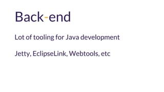 Modern Web Application Development Workflow - EclipseCon France 2014