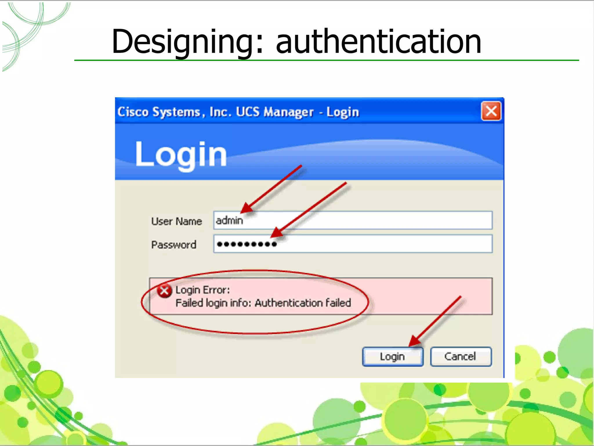 Designing: authentication
 