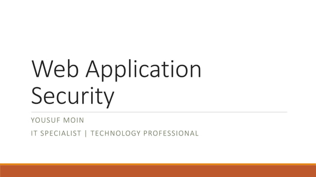 Web application security | PPT