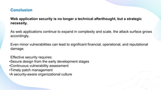 Comprehensive Guide to Web Application Security: Threats and Defenses | PDF