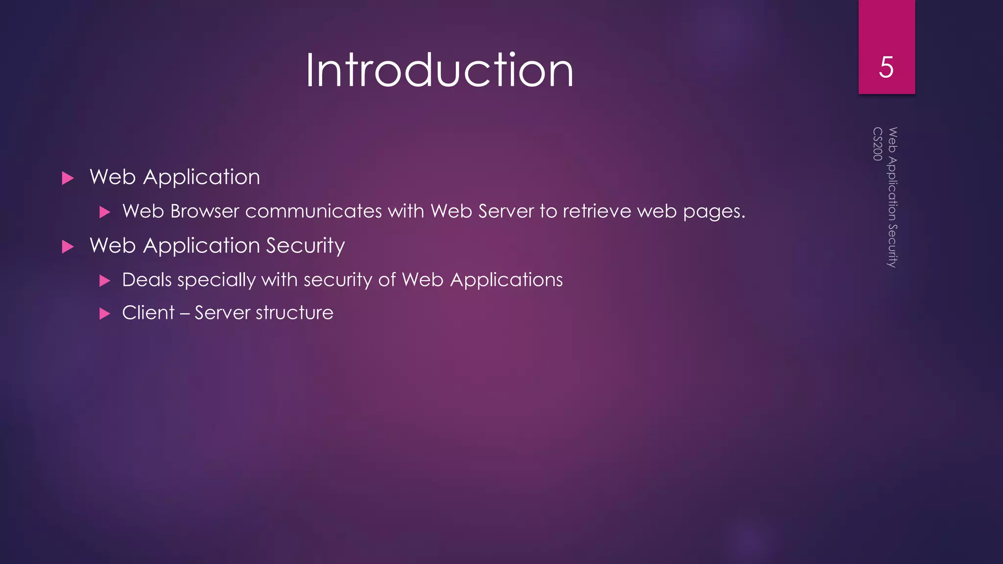 Web application security I | PDF