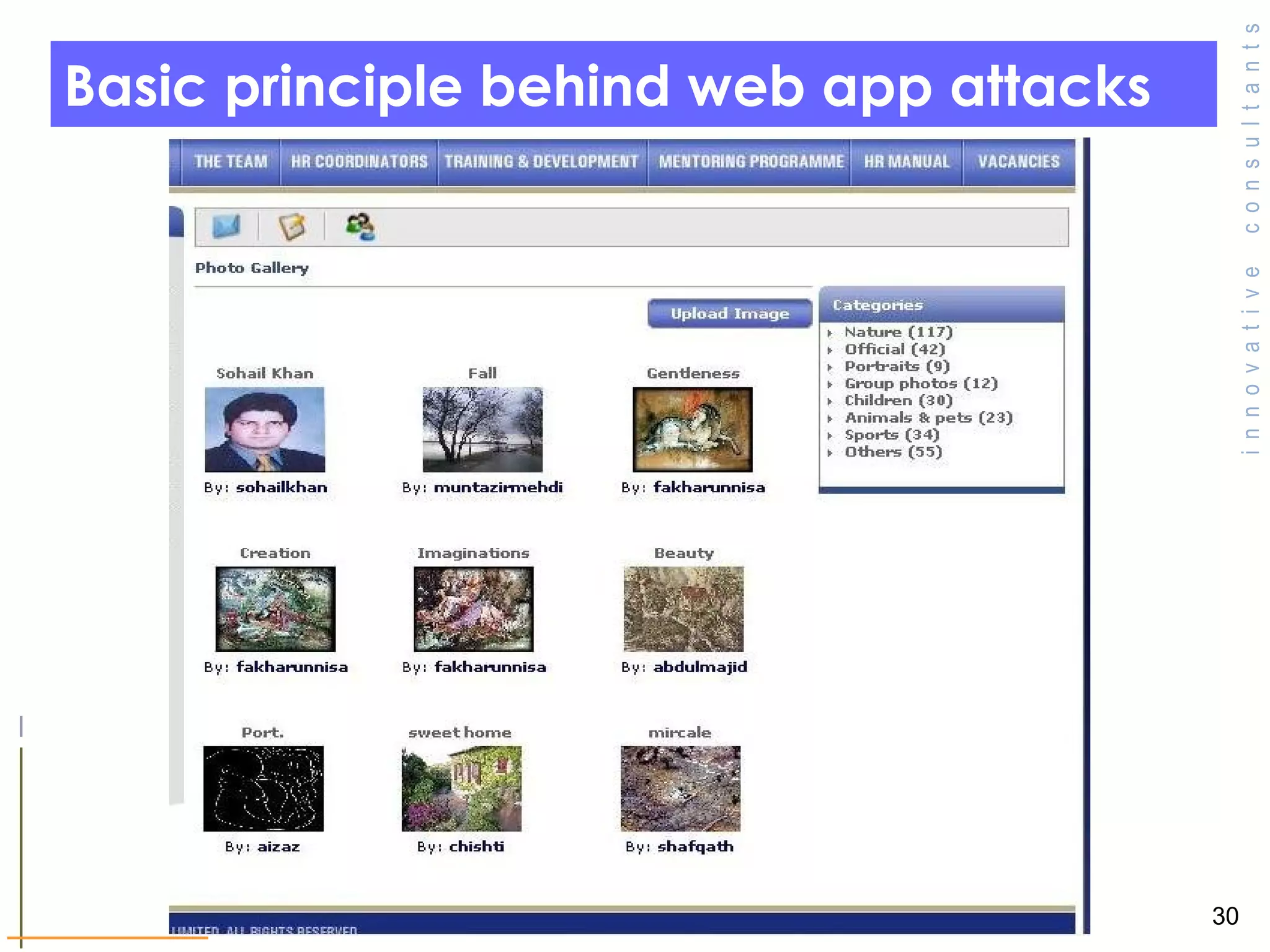 Basic principle behind web app attacks  