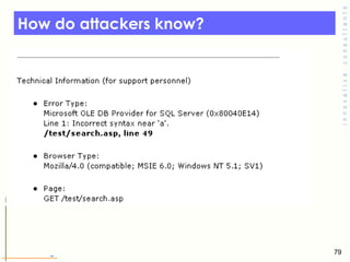 How do attackers know? 