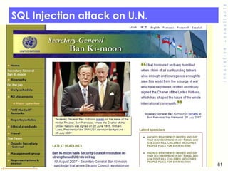 SQL Injection attack on U.N. 