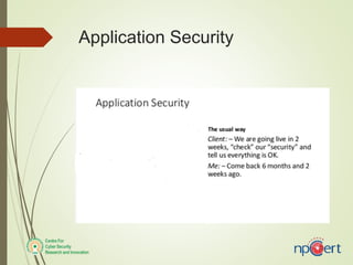 Application Security
 