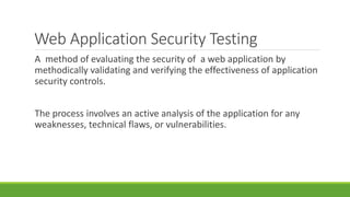 Web application testing | PPT